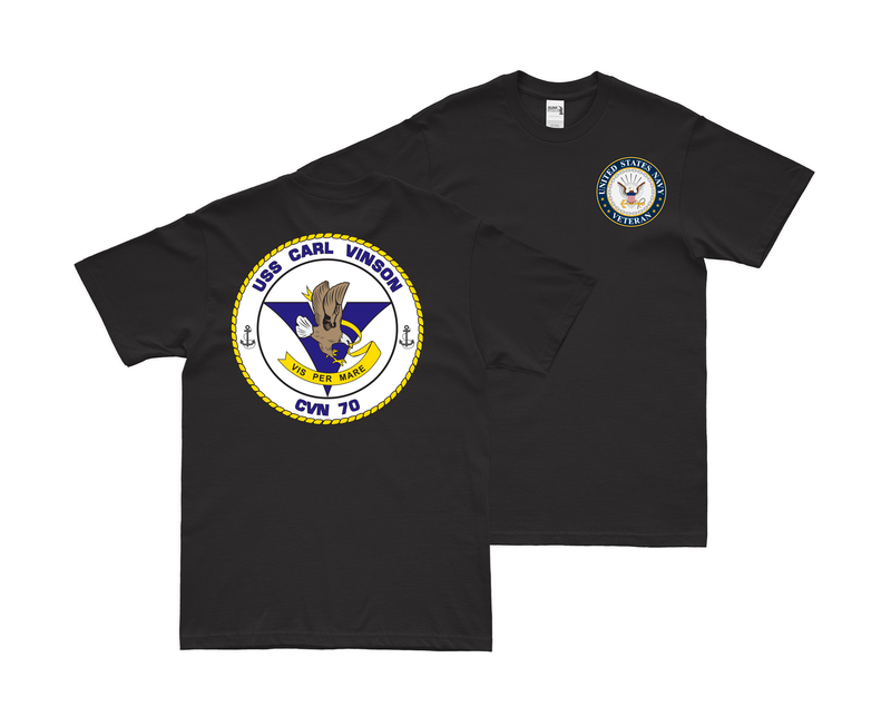 Double-Sided USS Carl Vinson (CVN-70) Veteran T-Shirt