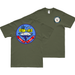 Double-Sided USS Coral Sea (CV-43) Veteran T-Shirt Tactically Acquired Small Military Green 