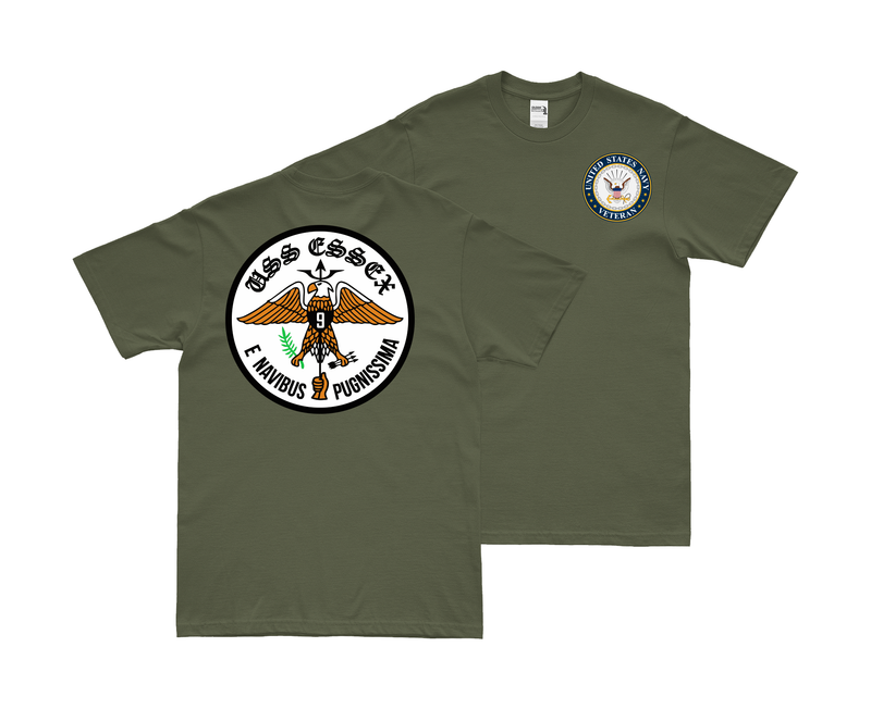 Double-Sided USS Essex (CV-9) Veteran T-Shirt