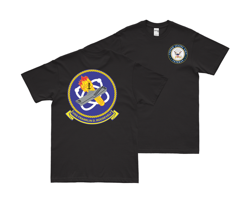 Double-Sided USS Franklin D. Roosevelt (CV-42) Veteran T-Shirt