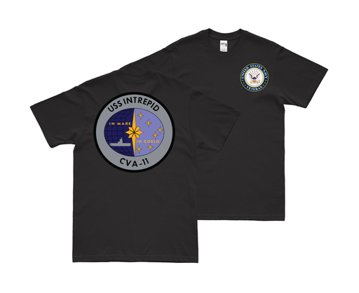 Double-Sided USS Intrepid (CVA-11) Veteran T-Shirt Tactically Acquired   