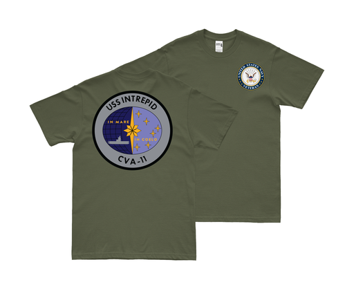 Double-Sided USS Intrepid (CVA-11) Veteran T-Shirt Tactically Acquired   