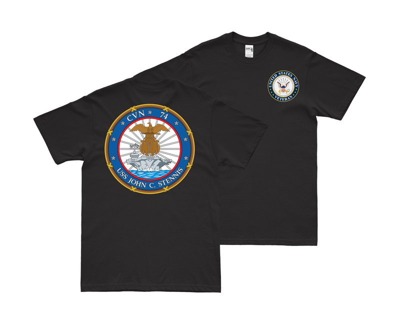 Double-Sided USS John C. Stennis (CVN-74) Veteran T-Shirt