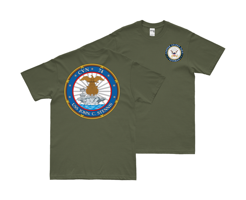 Double-Sided USS John C. Stennis (CVN-74) Veteran T-Shirt