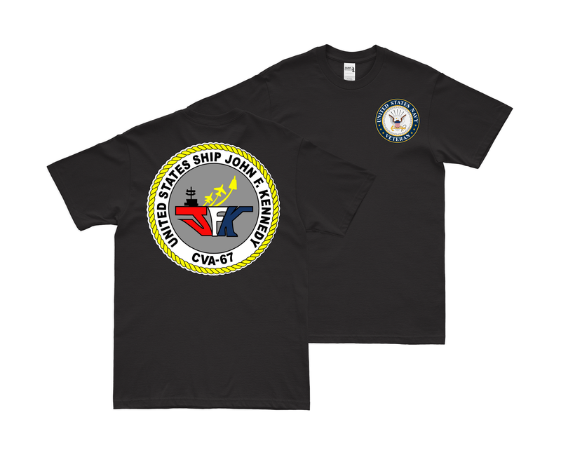 Double-Sided USS John F. Kennedy (CVA-67) Veteran T-Shirt