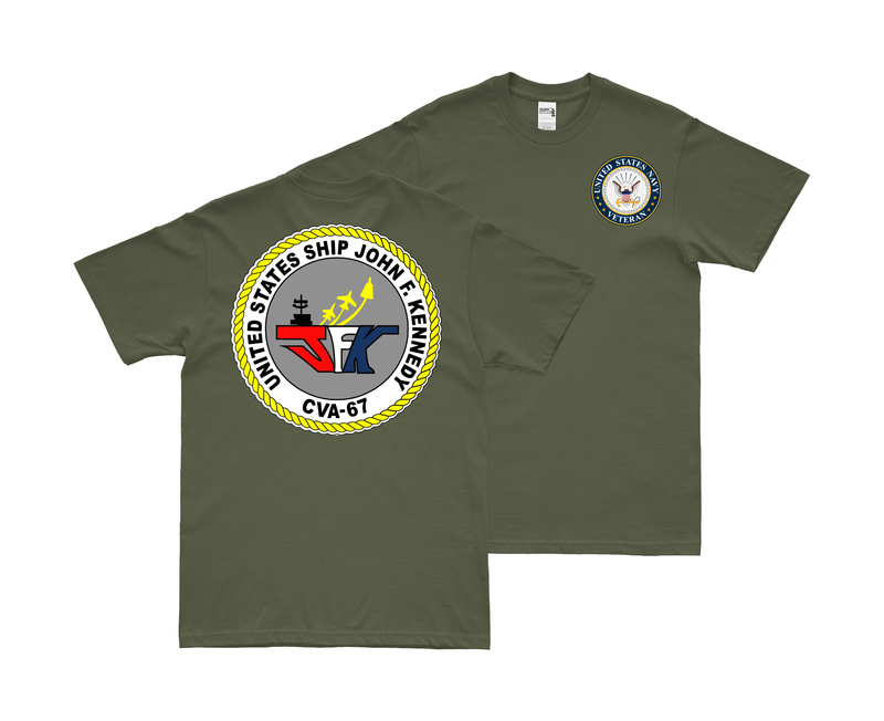 Double-Sided USS John F. Kennedy (CVA-67) Veteran T-Shirt