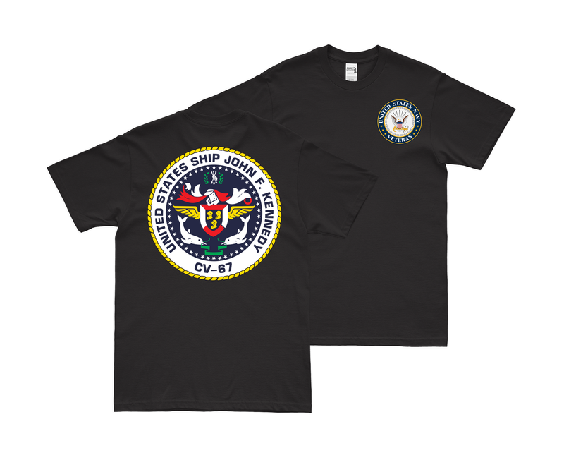 Double-Sided USS John F. Kennedy (CV-67) Veteran T-Shirt