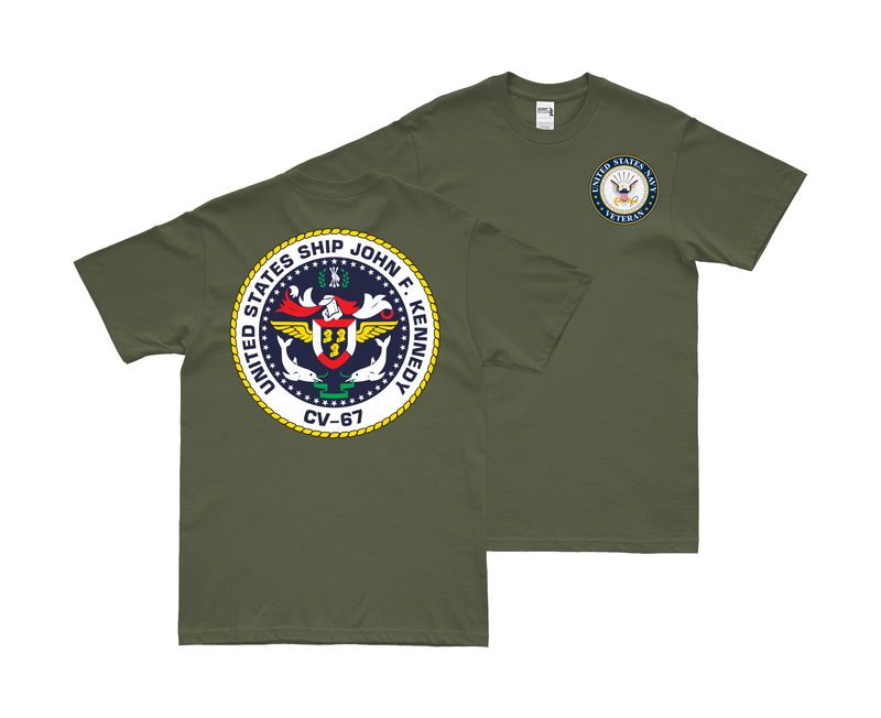 Double-Sided USS John F. Kennedy (CV-67) Veteran T-Shirt
