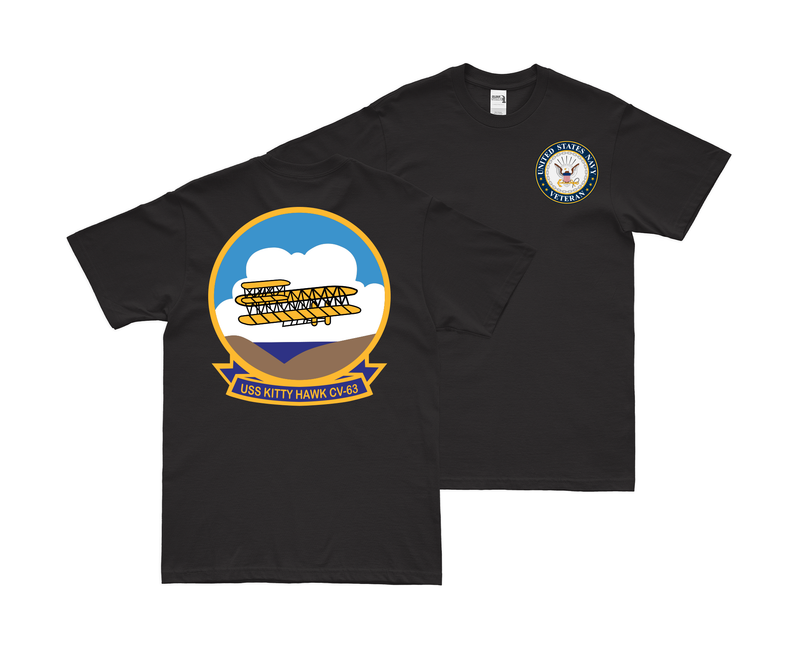 Double-Sided USS Kitty Hawk (CV-63) Veteran T-Shirt