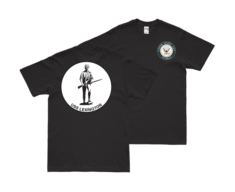 Double-Sided USS Lexington (CV-2) Veteran T-Shirt