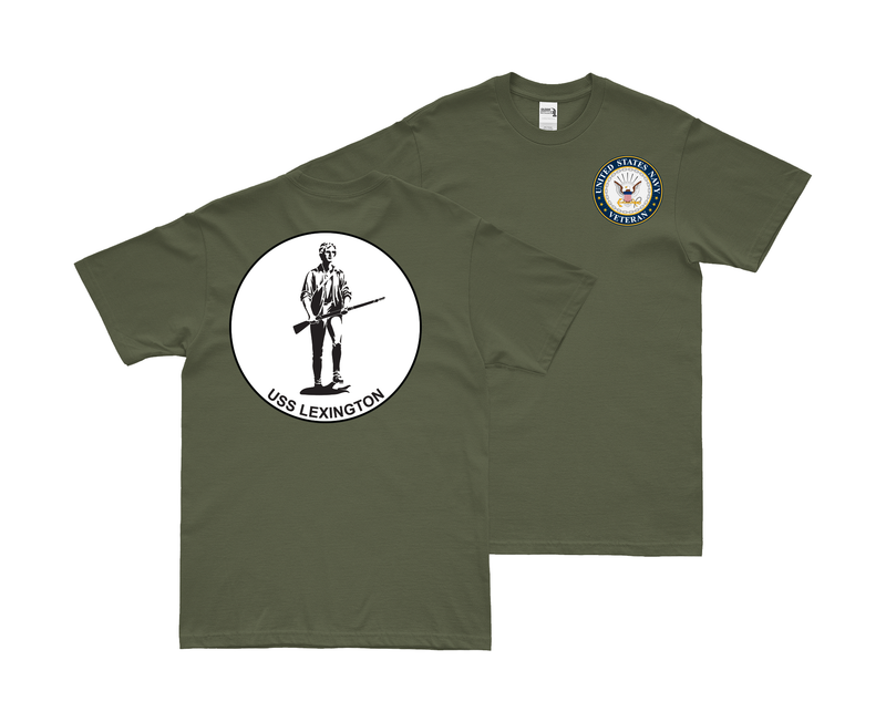 Double-Sided USS Lexington (CV-2) Veteran T-Shirt