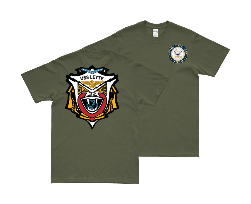 Double-Sided USS Leyte (CV-32) Veteran T-Shirt Tactically Acquired   