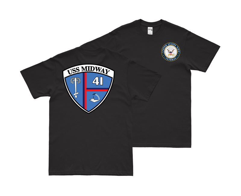 Double-Sided USS Midway (CV-41) Veteran T-Shirt