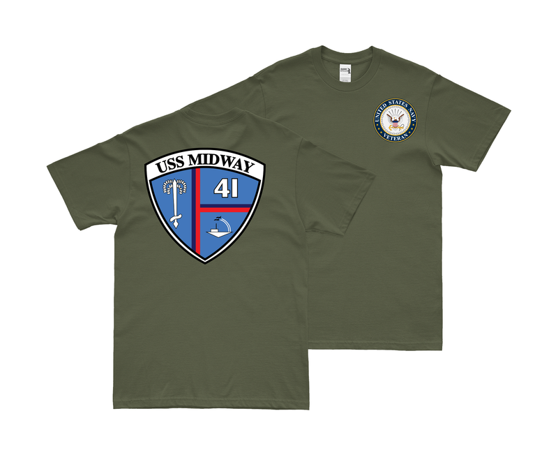 Double-Sided USS Midway (CV-41) Veteran T-Shirt