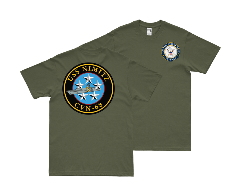 Double-Sided USS Nimitz (CVN-68) Veteran T-Shirt