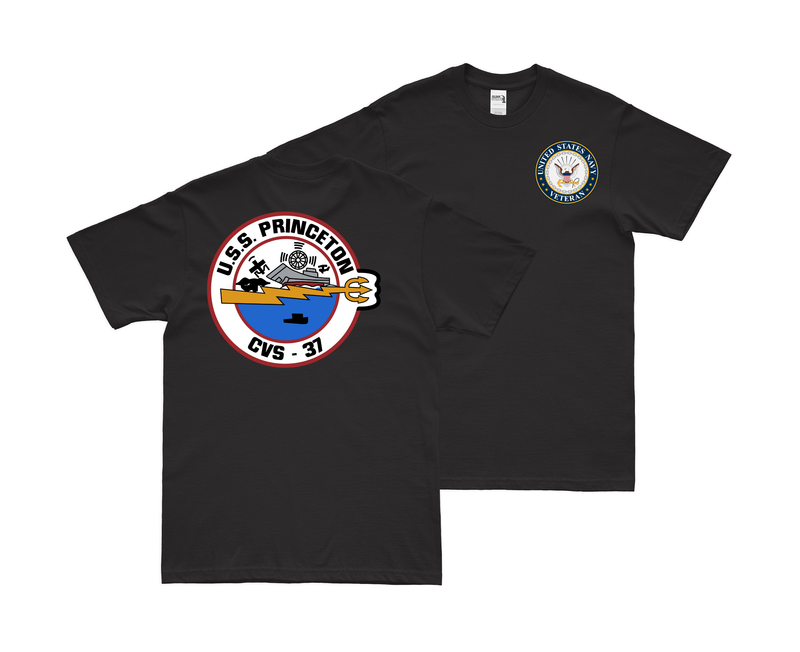 Double-Sided USS Princeton (CVS-37) Veteran T-Shirt