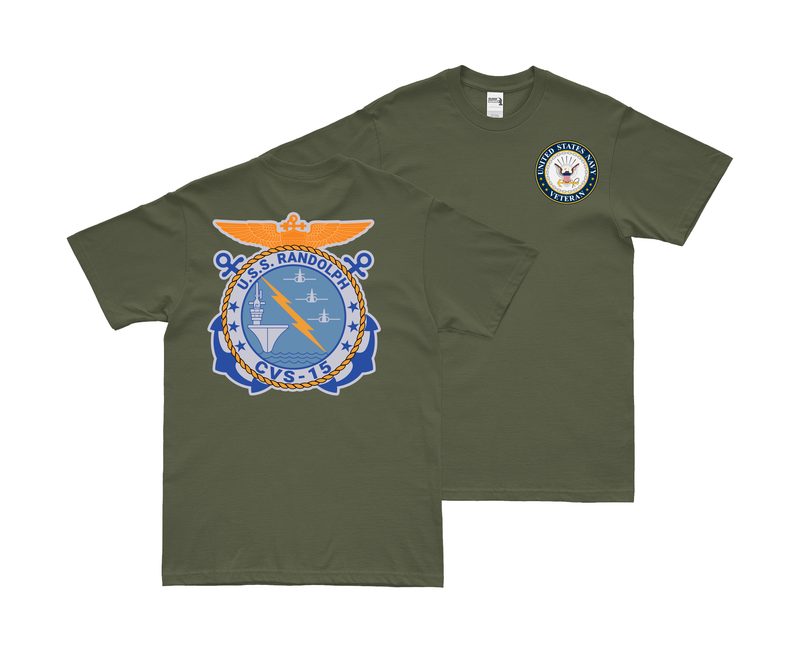 Double-Sided USS Randolph (CVS-15) Veteran T-Shirt