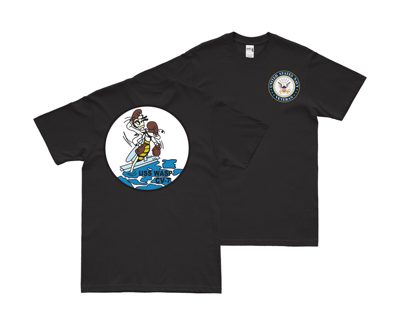 Double-Sided USS Wasp (CV-7) Veteran T-Shirt