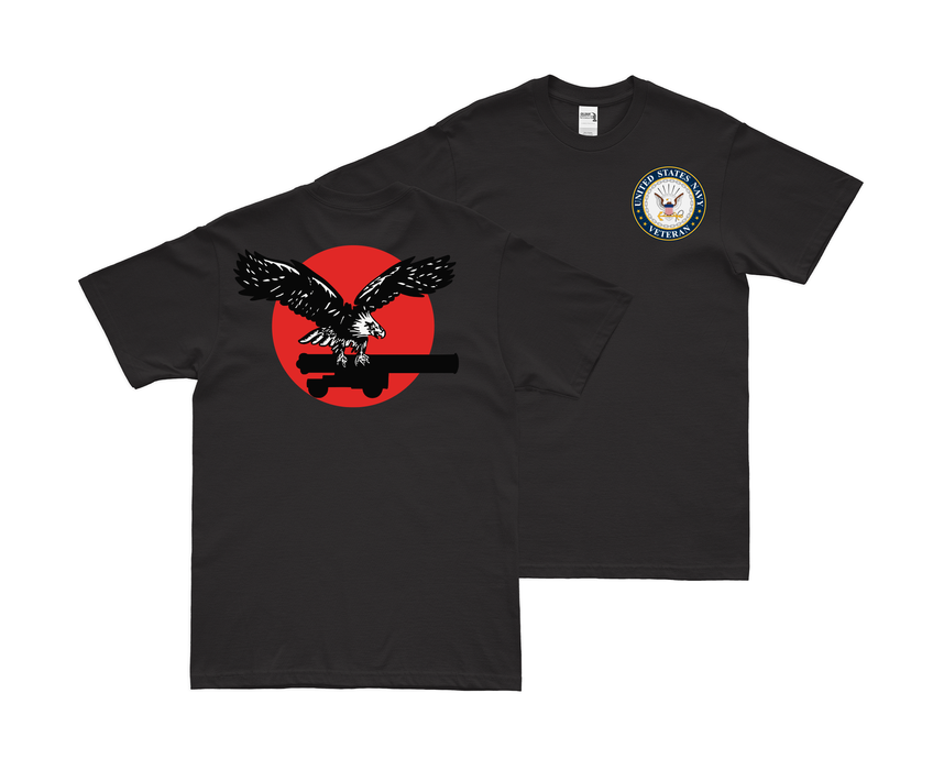 Double-Sided USS Yorktown (CV-5) Veteran T-Shirt Tactically Acquired Small Black 