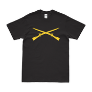 U.S. Army Infantry Branch Crossed Rifles T-Shirt Tactically Acquired Black Small 