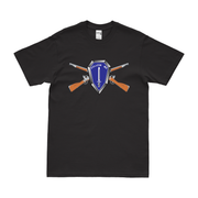 U.S. Army Infantry Branch Crossed Rifles Follow Me T-Shirt Tactically Acquired Black Small 