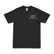 U.S. Army Infantry Follow Me Crossed Rifles Left Chest T-Shirt Tactically Acquired Black Small 