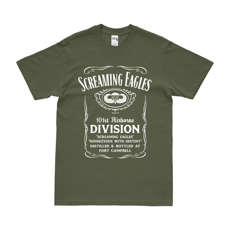 101st Airborne 'Screaming Eagles' Whiskey Label T-Shirt