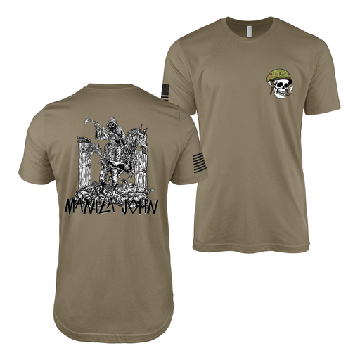 'Manila' John Basilone Heavy Metal Guadalcanal WW2 T-Shirt Tactically Acquired Coyote Brown Small