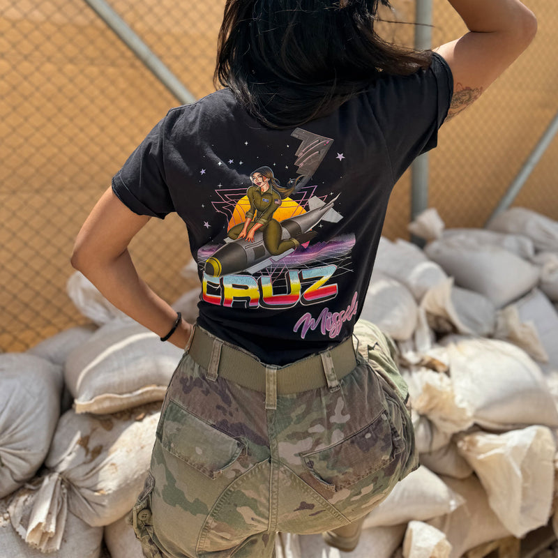 B-2 Spirit Stealth Bomber Judy Pin-Up Girl T-Shirt