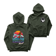 Military Intel Pin-Up Girl Julia MQ-9 Reaper Drone Hoodie Tactically Acquired Military Green S