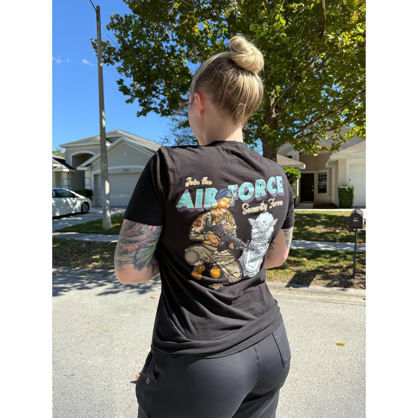 Join the Air Force Security Forces Pin-Up Girl Katie T-Shirt Tactically Acquired
