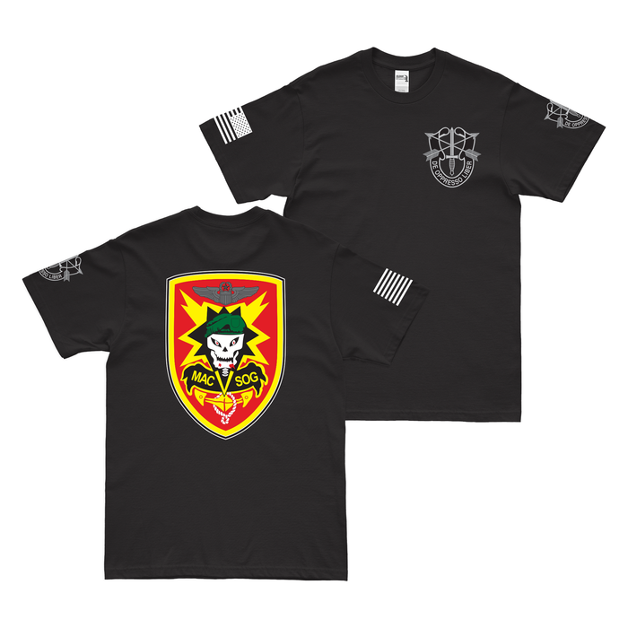 Double-Sided U.S. Army Special Forces MACV-SOG T-Shirt Tactically Acquired Small Black 