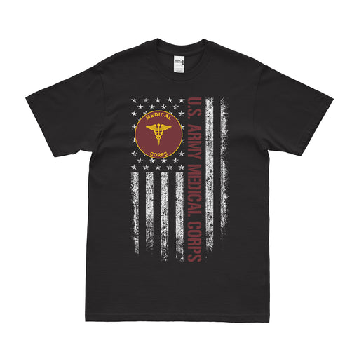Patriotic U.S. Army Medical Corps American Flag T-Shirt Tactically Acquired Small Black 