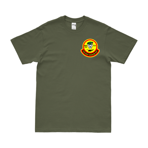 MIKE Force Special Forces MIKE-FAC Left Chest Emblem T-Shirt Tactically Acquired Small Military Green 