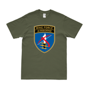 MIKE Force Logo Emblem Insignia Vietnam War T-Shirt Tactically Acquired Small Military Green 