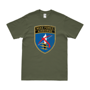 Distressed MIKE Force Logo Emblem Insignia Vietnam War T-Shirt Tactically Acquired Small Military Green 