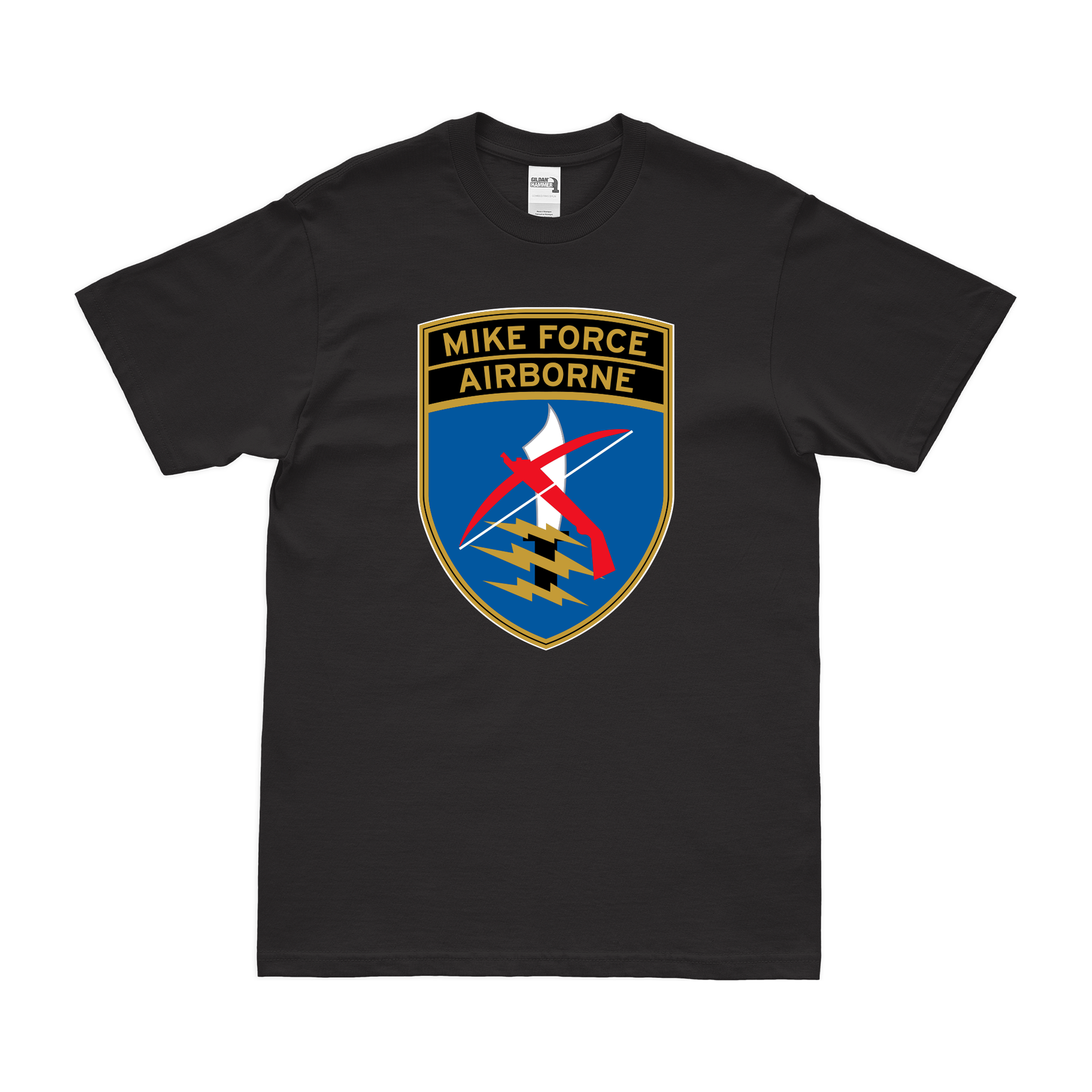 MIKE Force Logo Emblem Insignia Vietnam War T-Shirt Tactically Acquired Small Black 