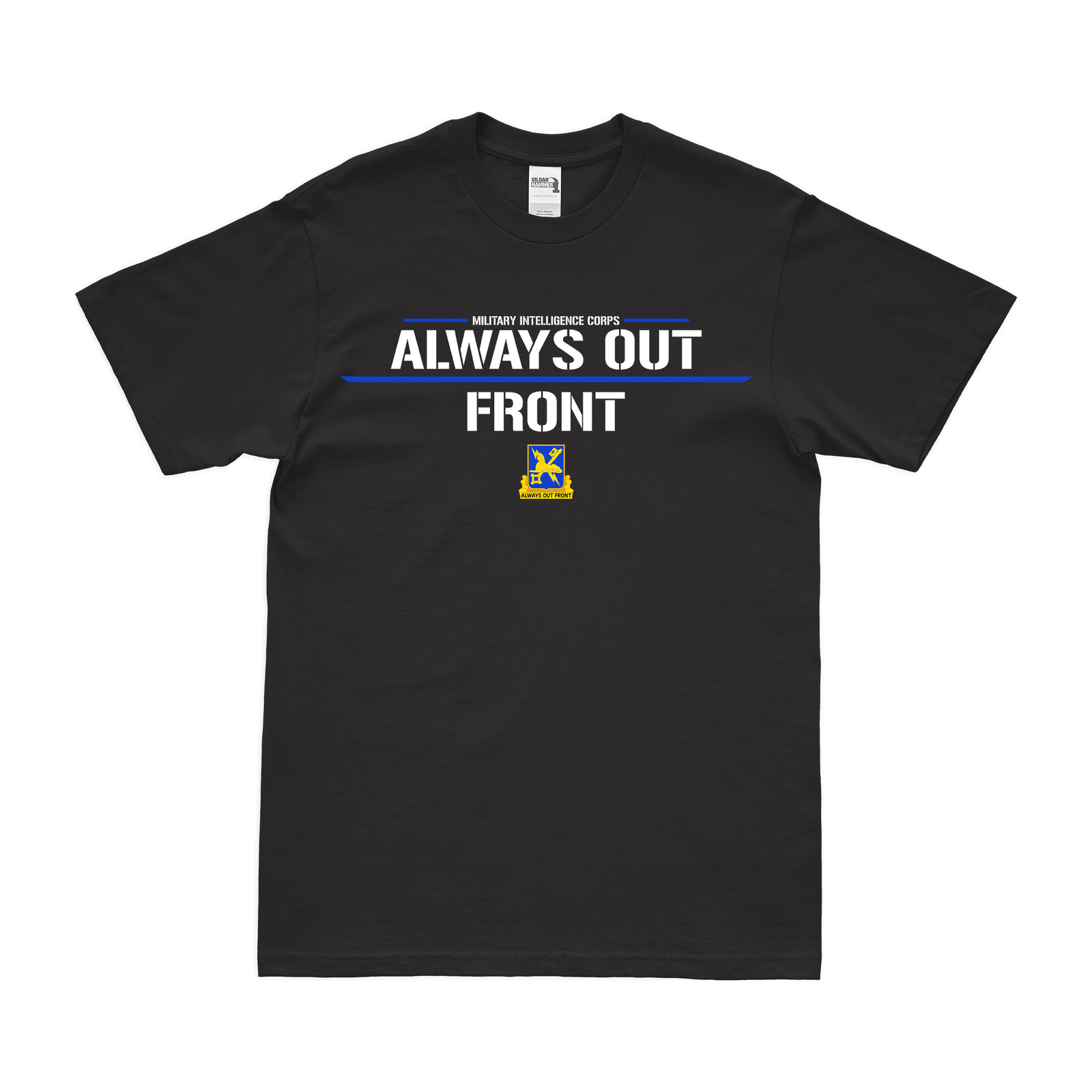 U.S. Army Military Intelligence Motto T-Shirt Tactically Acquired Black Small 