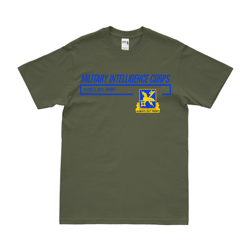 米陸軍ミリタリーインテリジェンスモダンデザインTシャツ