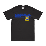 U.S. Army Military Intelligence Modern Design T-Shirt Tactically Acquired Black Small 