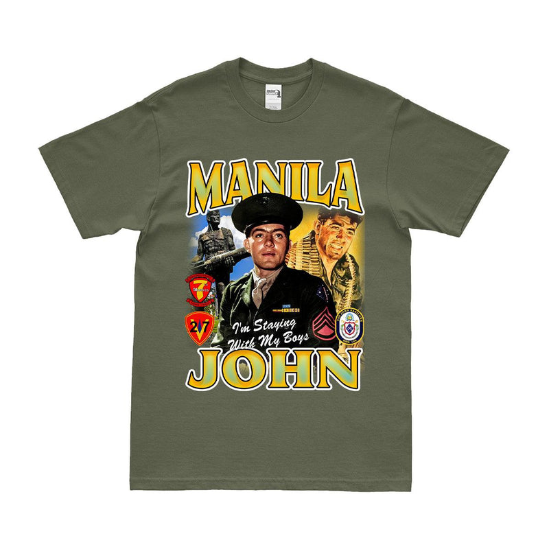 Manila' John Basilone - WWII Commemorative USMC T-Shirt