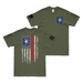 Double-Sided Marine Raiders American Flag T-Shirt Tactically Acquired Military Green Small 