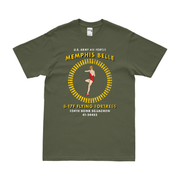 "Memphis Belle" B-17F Legacy T-Shirt Tactically Acquired Military Green Distressed Small