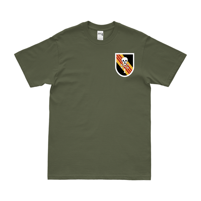 MIKE Force I Corps Logo Left Chest Emblem T-Shirt Tactically Acquired Small Military Green 