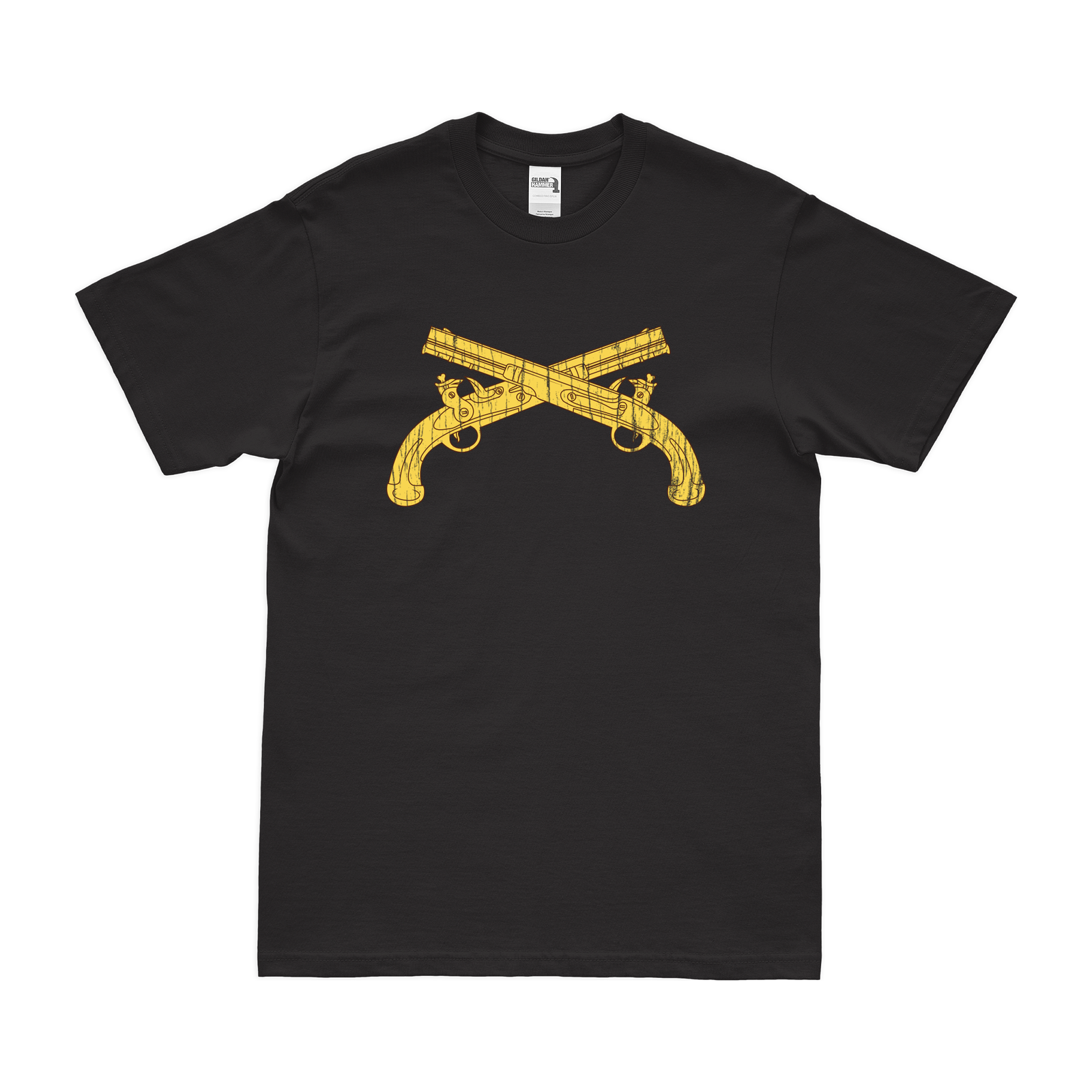 Military Police Corps Branch Emblem T-Shirt Tactically Acquired Black Distressed Small