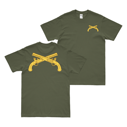 Double-Sided U.S. Army Military Police Emblem T-Shirt Tactically Acquired Military Green Small 