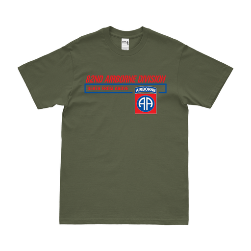 Modern 82nd Airborne Division T-Shirt Tactically Acquired Military Green Small 