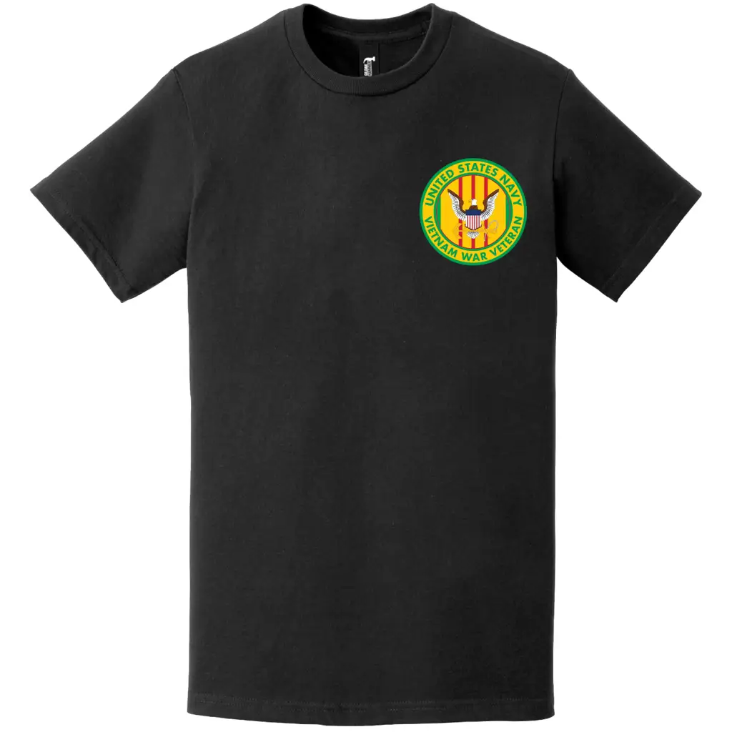 U.S. Navy Vietnam War Veteran Left Chest Emblem T-Shirt Tactically Acquired   