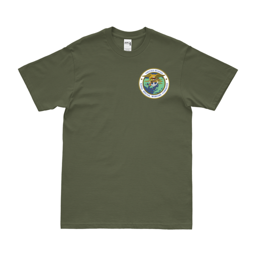 Naval Special Warfare Command (NSW) Left Chest Insignia T-Shirt Tactically Acquired Military Green Small 