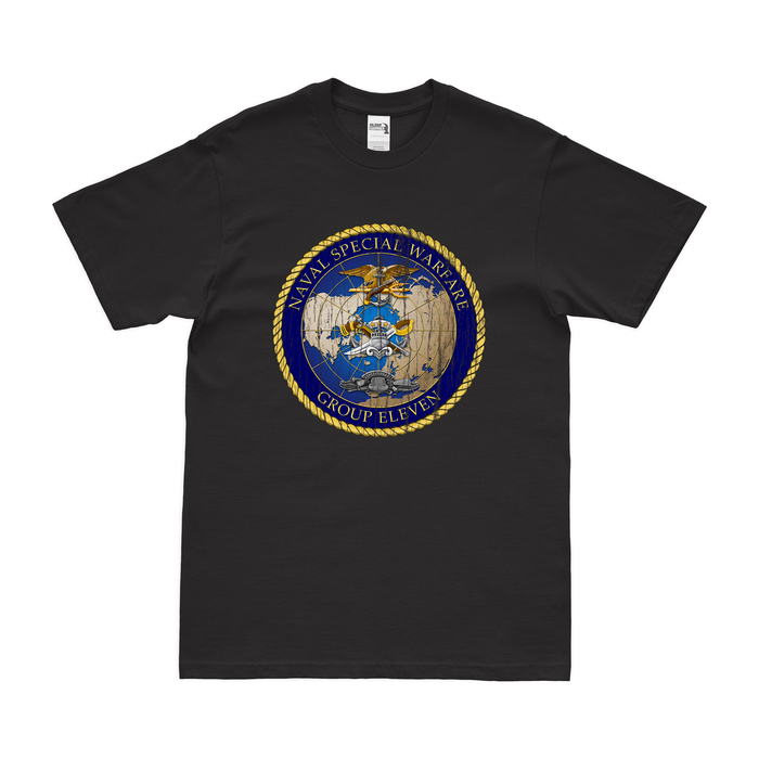 Naval Special Warfare Group 11 (NSWG-11) Emblem T-Shirt Tactically Acquired Black Distressed Small